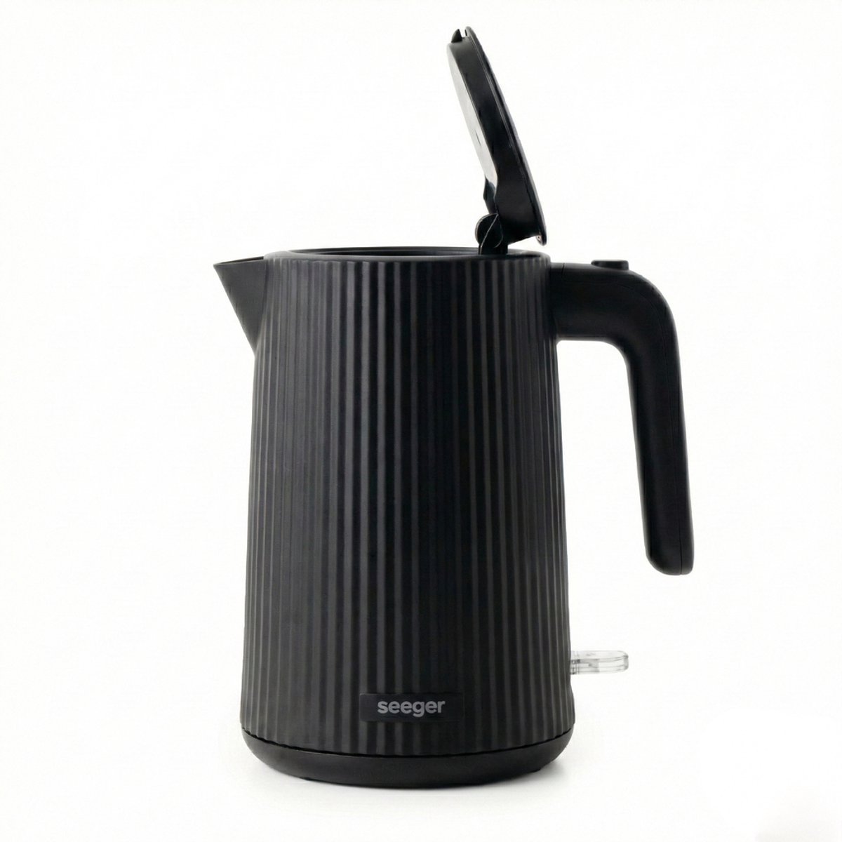 Seeger Waterkoker - Plissé Design - 1.7 liter - BPA-Vrij - Anti-Kalk Filter - 2200 Watt - Zwart - SGR100BK — afbeelding 4