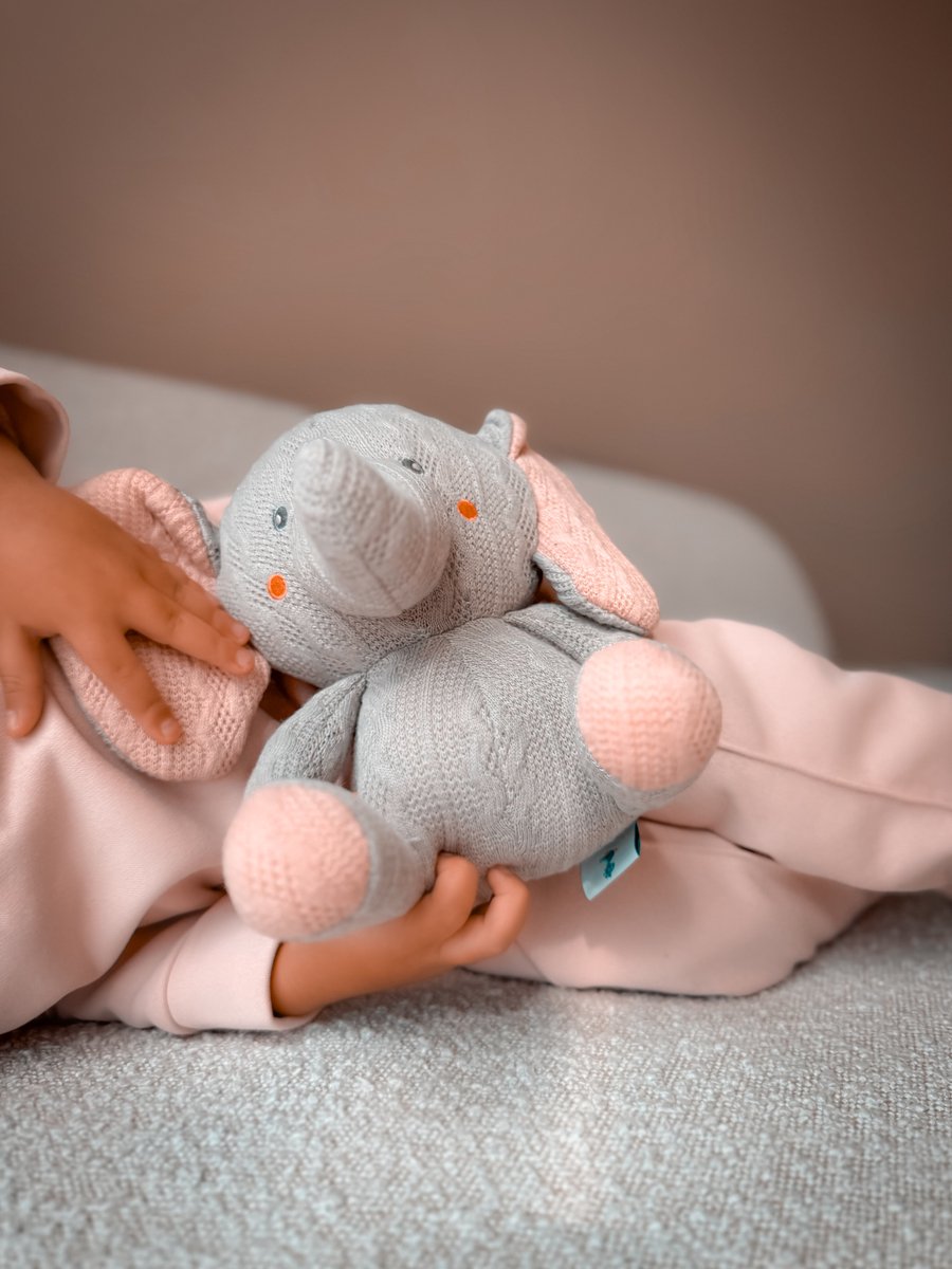 The Baby Supply Grijze Olifant Knuffel | Baby Knuffeldier | Zachte knuffel baby
