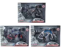Racefiets speelgoed fiets die-cast multicolor 20,5 cm speelgoed. verkoop per stuk