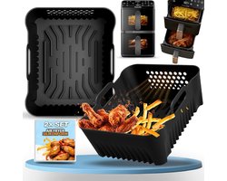 Siliconenvorm Accessoires Gescht voor Philips Airfryer 4000 Series Stacked Dual Basket 10L, Heteluchtfriteuse Accessoires voor Philips NA460/NA462 10L, Herbruikbare Ovenschaal Plaats Bakpapier