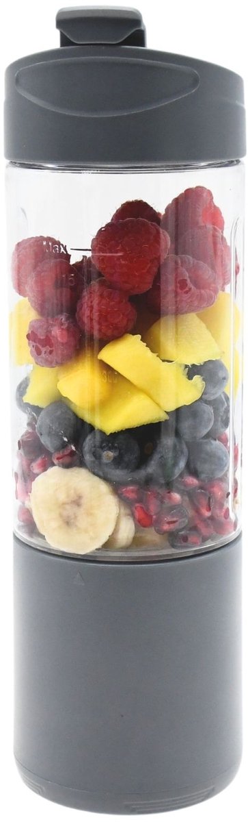 Urban Fitness draagbare blender - VitalFuse smoothie maker grijs.