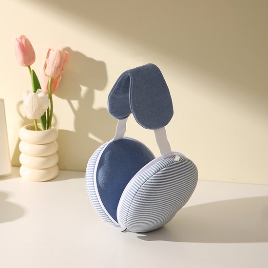 Oreiller de voyage multifonctionnel en forme de U 2-en-1 - Masque de sommeil occultant - Masque pour les yeux - Masque pour les yeux 2-en-1 - Oreiller de sommeil - Oreiller d'avion - Oreiller multifonctionnel - Blauw