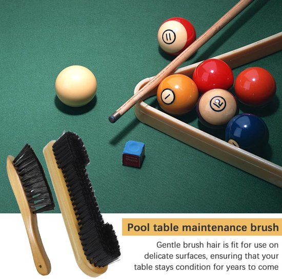 2 stuks - Set pooltafelborstels - Pooltafelborstels - Pooltafelborstel met haren - Randreinigingsborstel - Zwart - Pooltafelreinigingsgereedschap - Set pooltafelrandborstels van Merkloos — afbeelding 5