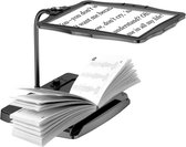 Vergrootlamp 10X met Vierkante Lens - LED Verlichting met 5 Kleurmodi - Traploos Dimbaar - Handsfree Tafelloep met Standaard en Klem - Flexibele Arm - Zwart