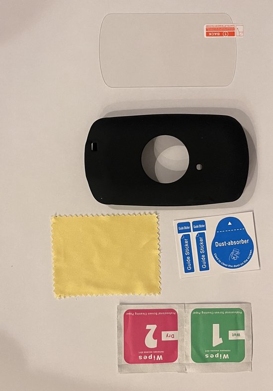 ONF beschermhoes + tempered glass screenprotector voor Garmin Edge 1040: siliconen hoes, 9H tempered glass screenprotector met reinigingskit en stofstickers — afbeelding 4