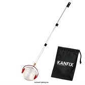 KanFix Notenraper met Telescopische Steel - Eikelraper - Notenverzamelaar - Fruitplukker - Fruitverzamelaar - Inclusief KanFix Opbergtas - Golfballen Raper