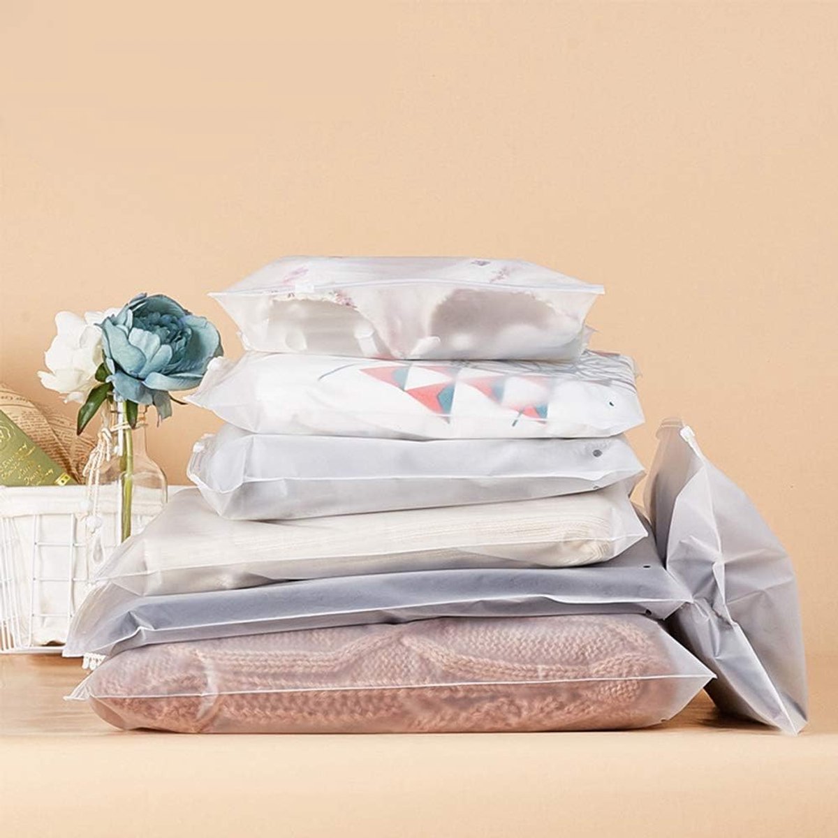 Candala 25 stuks vacuümzakken, herbruikbare compressiezak, reizen, vacuümzak, kledingstofzuiger, voor kleding, dekbedden, beddengoed, kussens, pluche