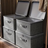 vidaXL Úložné boxy 2 ks Látkové 43x34x23 cm Sivé