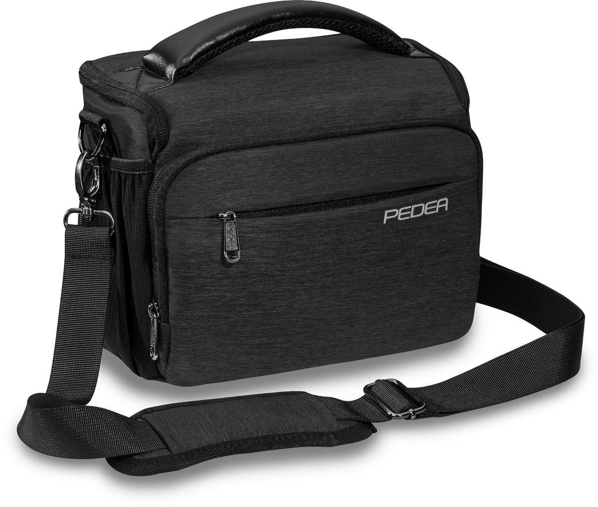 PEDEA Cameratas NOBLE - Fototas - Regenhoes - Accessoirevakken - Antraciet