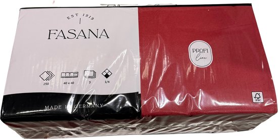 Papieren servet 2 laags rood 33x33cm (2000 stuks Papieren servet 2 laags rood 33x33cm (2000 stuks