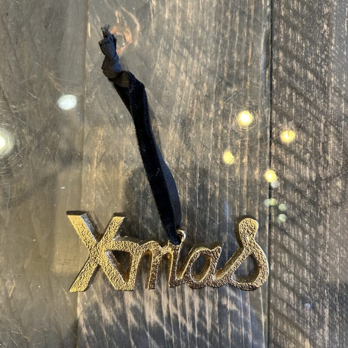 HV Kersthanger 'XMAS' - Goud - 8X0,5X5CM