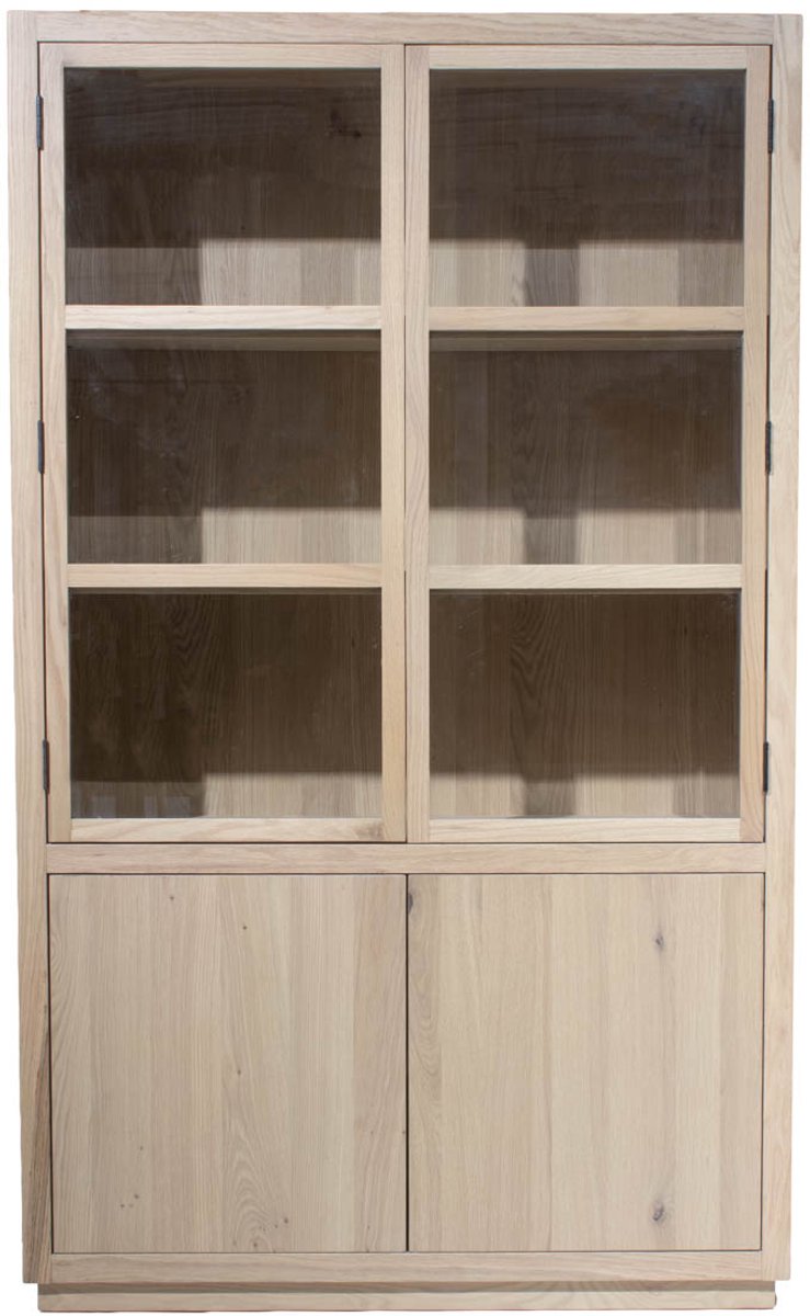 DÉJA Living Vitrinekast Cuenca - Naturel Hout - 120x40x200cm