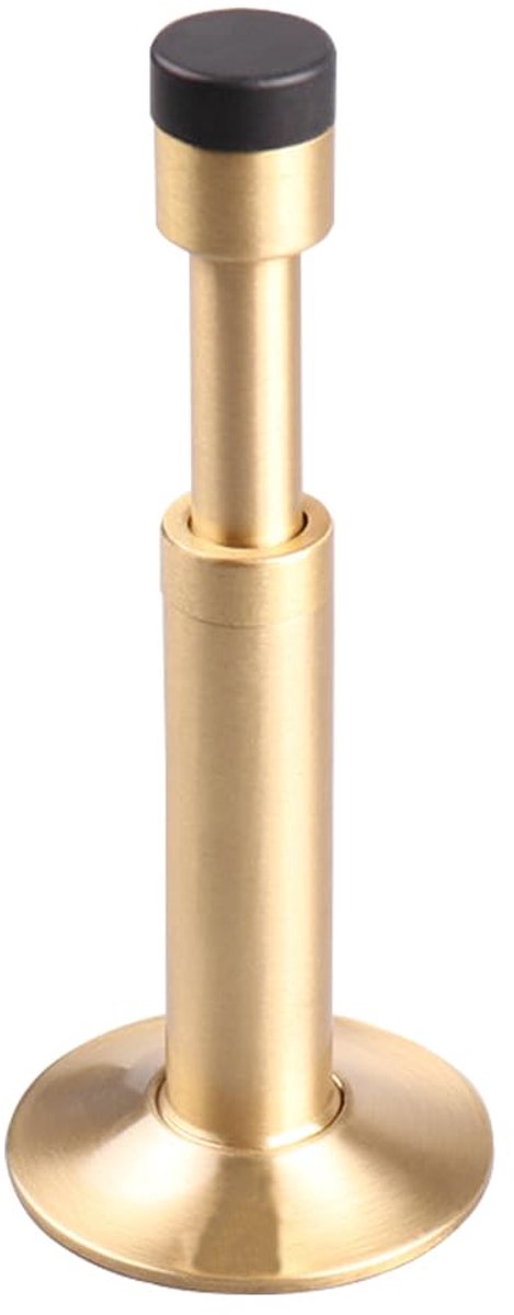 Deurstopper, geluiddempende deurbumpers van messing, intrekbare hydraulische schokabsorberende deurstoppers voor thuiskantoor, goudkleurig
