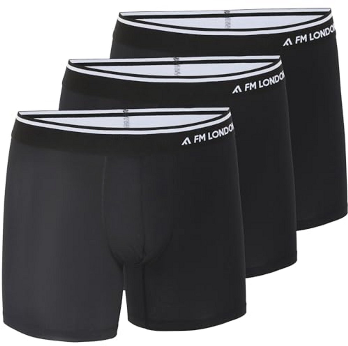 Zachte Micromodal Boxers voor Heren - 3 Stuks, Ademend en Vochtafvoerend, Anti-Chafe Ondergoed, Zwart, M