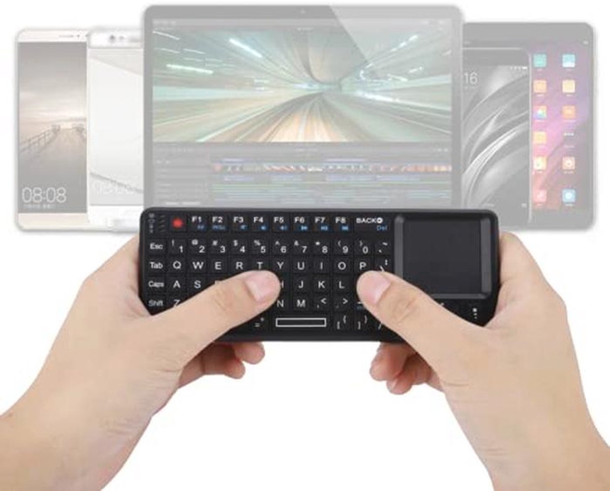 Draadloos Touchpad Toetsenbord met Verlichte Toetsen en Ontvanger
