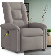 Massagestoel - Relaxfauteuil - Zetel - Stof - 1 persoons - Met armleuning - Zeer comfortabel - Elektrisch - Taupe