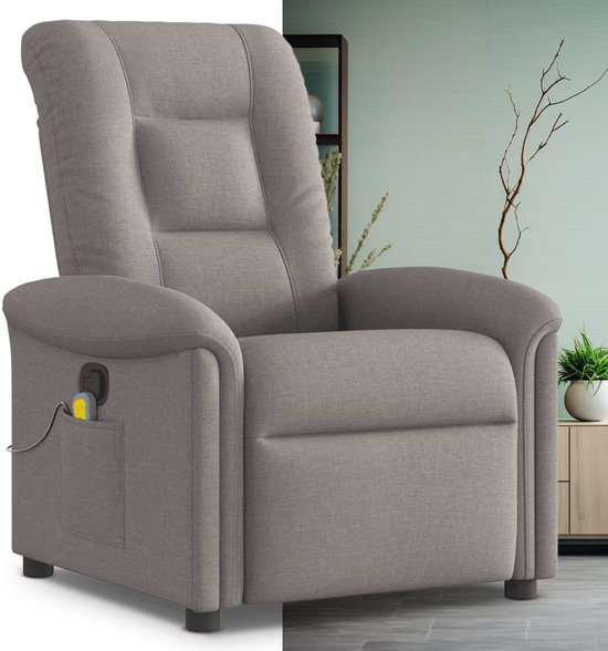 GranMaison Massagestoel Elektrisch Taupe 1 Persoon