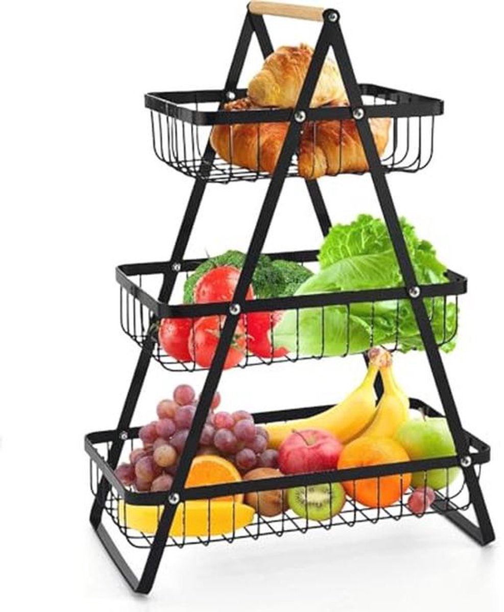 3 Tier Fruit Mand - Keuken Organizer voor Groente en Fruit