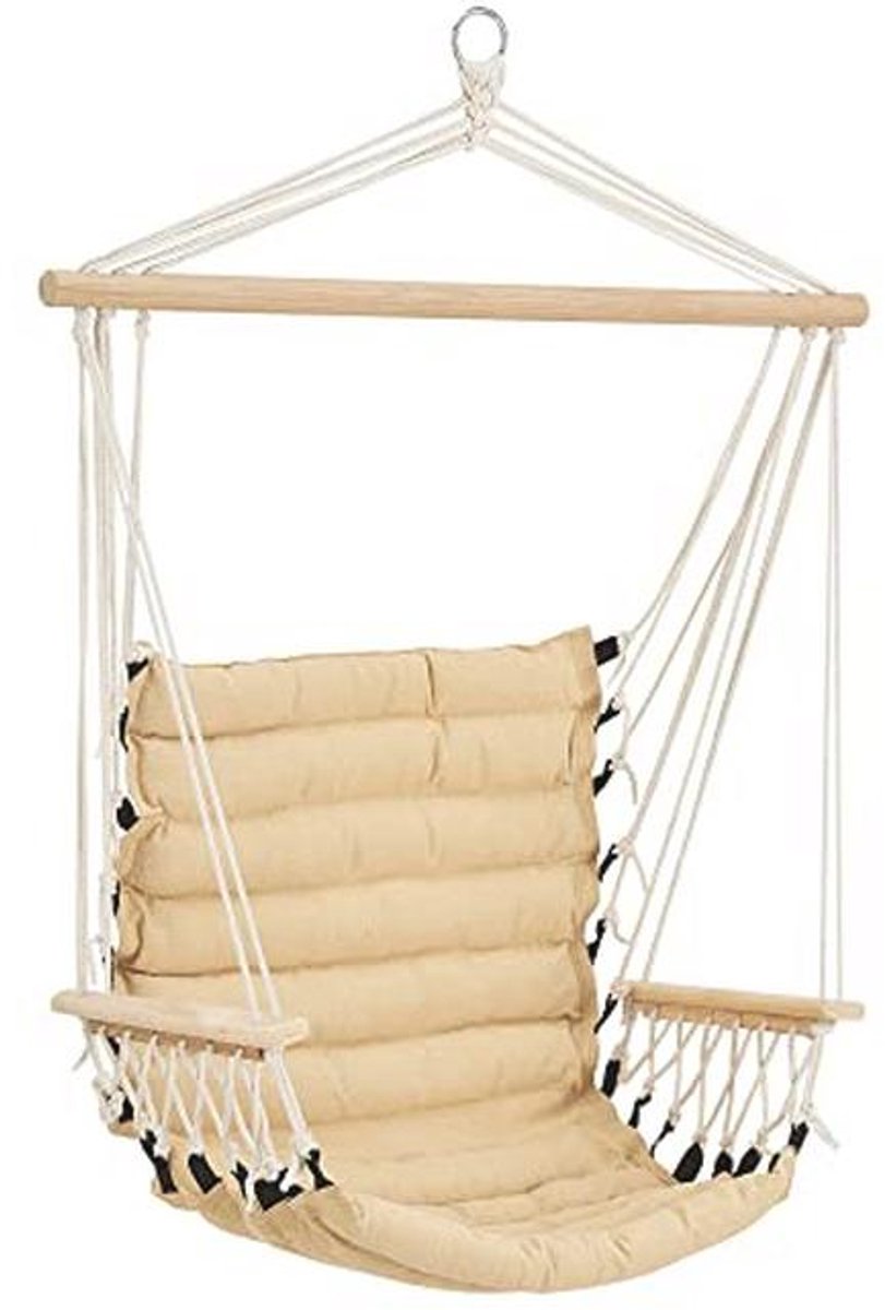 Hangstoel Katoen voor Binnen en Buiten - Beige, Maximaal 100 kg Draagvermogen