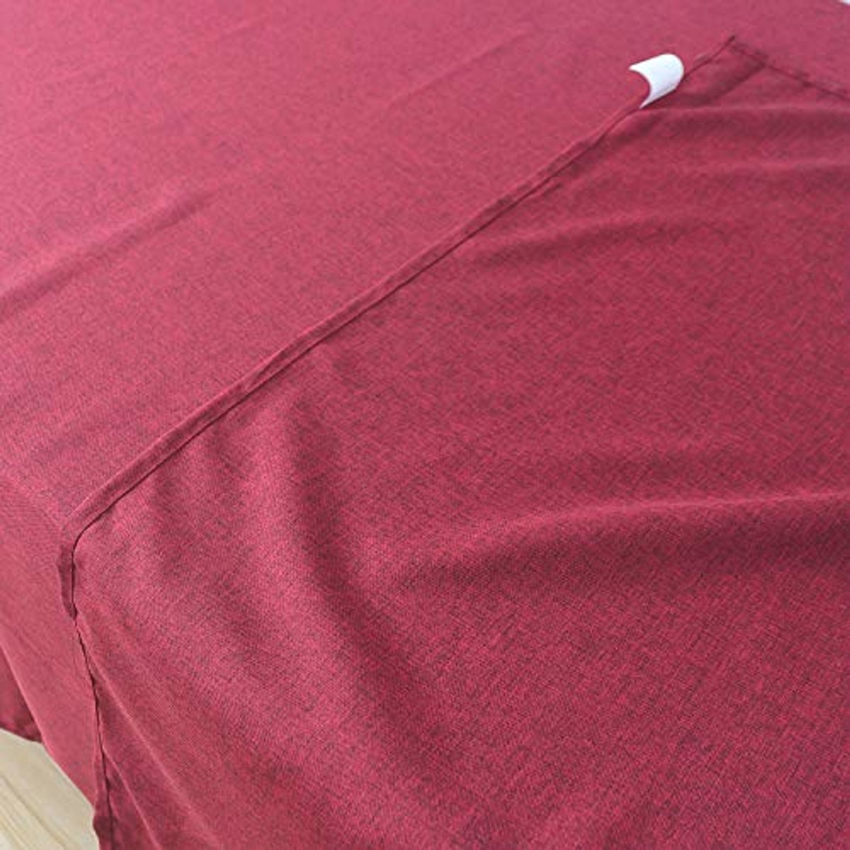 Rectangular Polyester Tablecloth Red 140x280cm