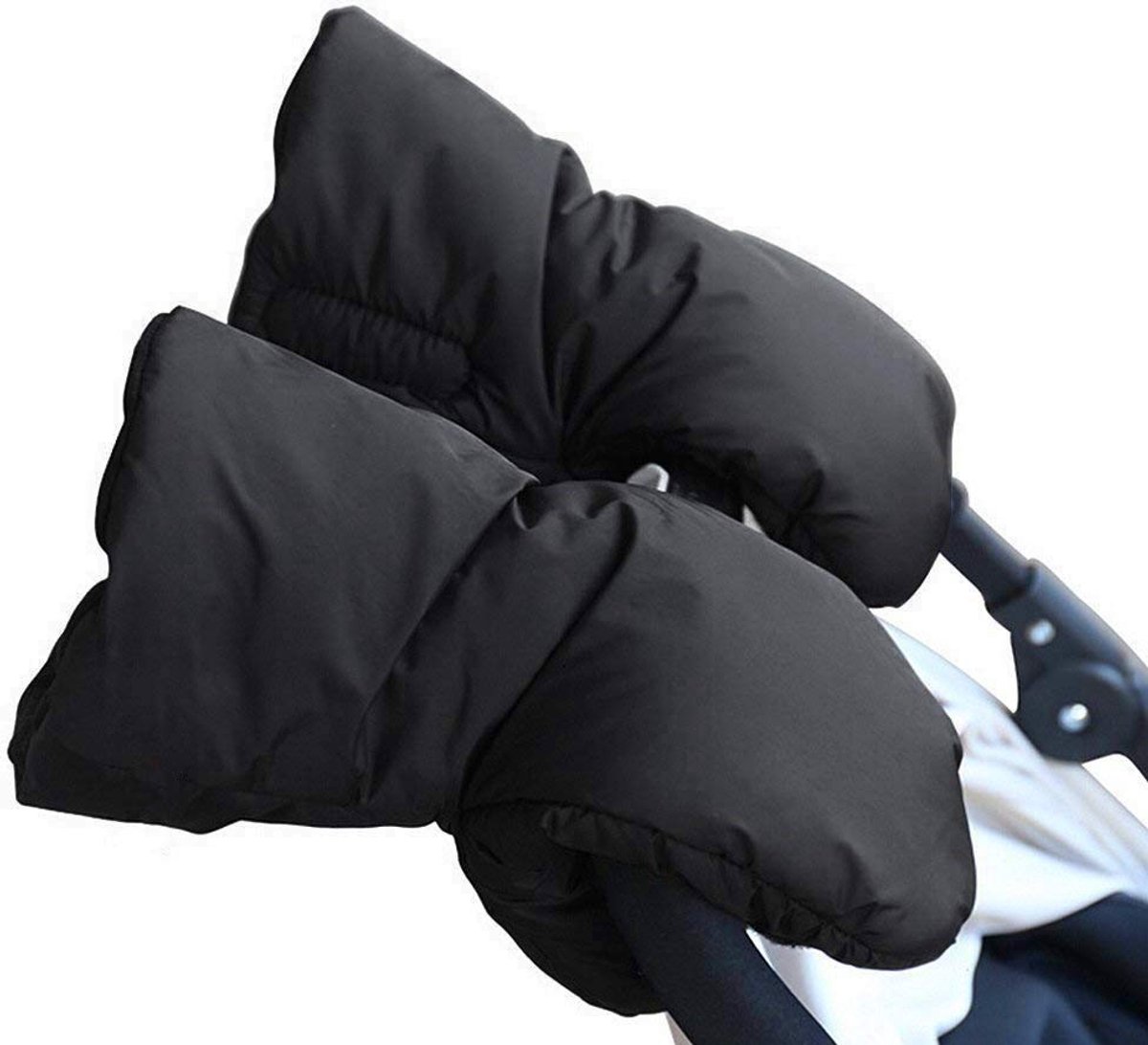 Handschoenen - Winterhandschoenen - Warme handschoenen - Kinderwagenwanten - Winter kinderwagenwanten - Universele kinderwagenwanten - Waterdicht - Winddicht - Warm - Huidbeschermend - Zwart