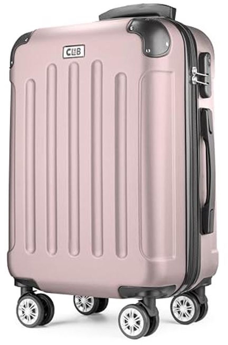 Hardshell Koffer Set - Lichtgewicht ABS Reiskoffers met Wielen in M-L-XL, Poederroze