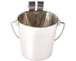 Roestvrijstalen Pail met Platte Zijkanten - 6 inch x 5.2 inch x 6 inch, Duurzaam en Handig
