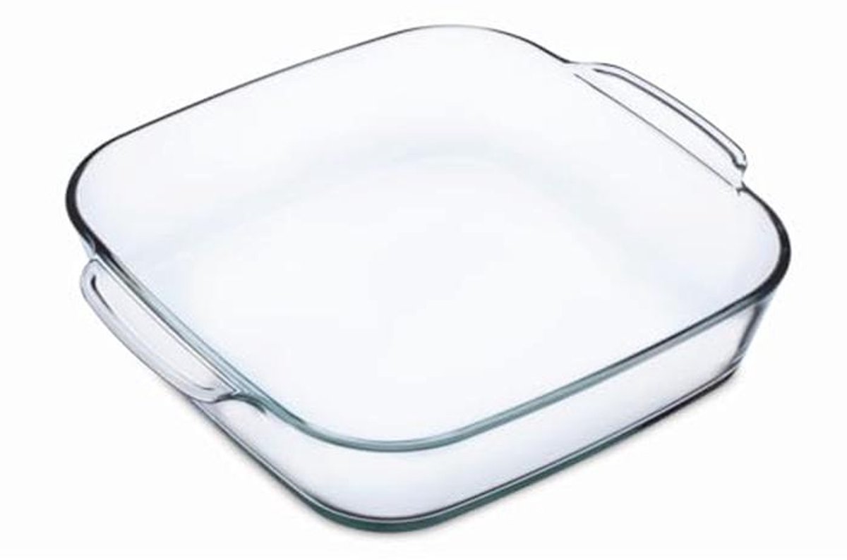 Vierkante Ovenschaal van Borosilicaatglas - Hittebestendig en Vaatwasserbestendig - 1,6L