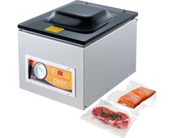 VEVOR Kamervacuümapparaat 260 W Vacuümapparaat voor Vochtige Voedingsmiddelen, Vleesmarinades Compact Formaat met 26cm Seallengte Toepassing In Particuliere Keukens en Commerciële Ruimtes