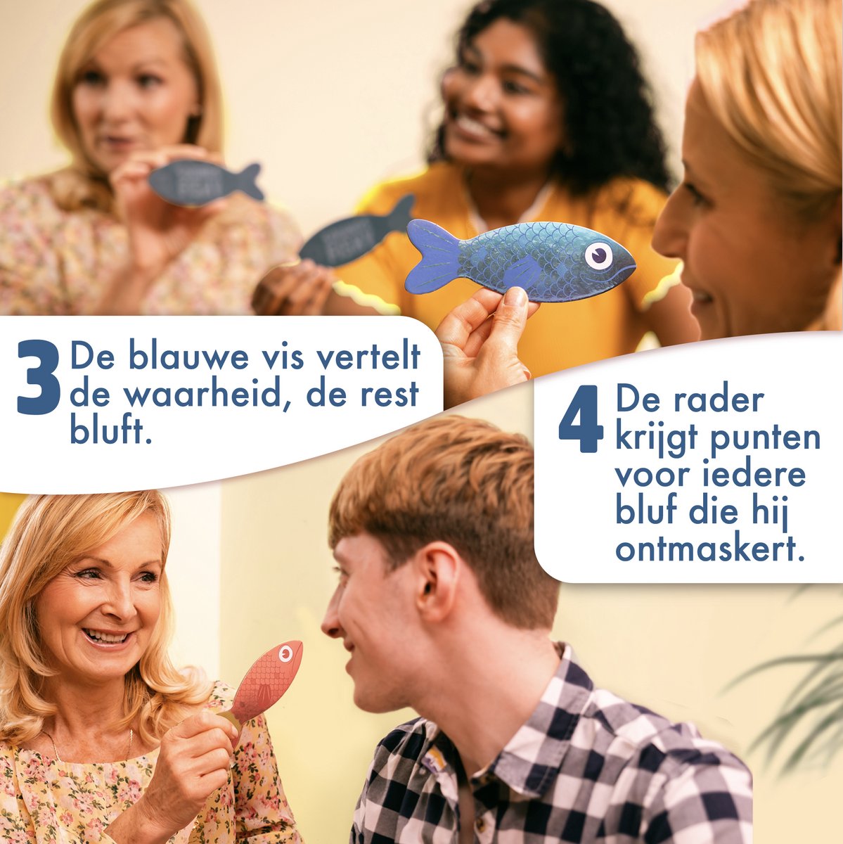 999 Games - Sounds Fishy - Partyspel - Kun jij je pokerface bewaren? - Gezelschapsspel - Nederlandstalig - Klein cadeautje — afbeelding 8