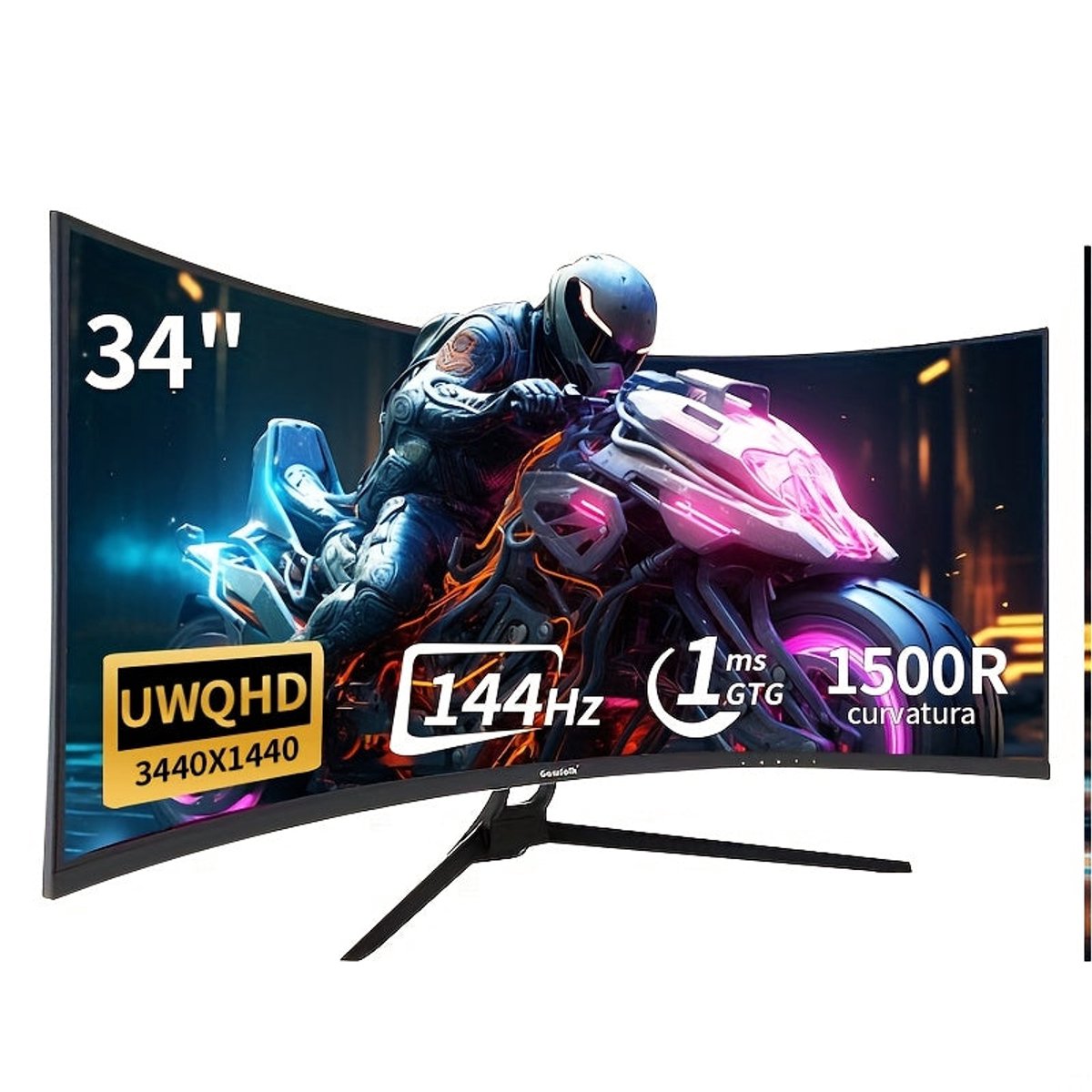 Curved Monitor - Gaming Monitor - 34 Inch - QHD+ 3440x1440 Resolutie - 144Hz Verversingssnelheid