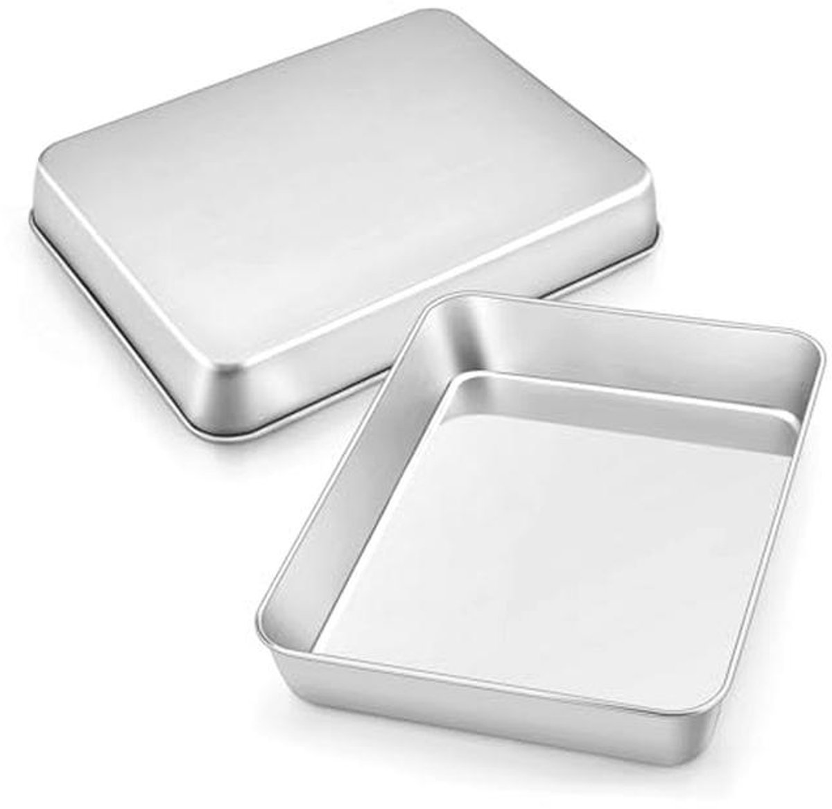 Roestvrijstalen bakplaat set van 2 - 31,5 x 24,5 x 5 cm