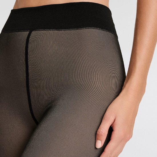 Collant Polaire Heat Essentials - Zwart Nude - Taille L/XL - Collant Thermo Couleur Peau - Anti Échelle - Legging Polaire Femme