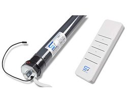 SCHARTEC radio rolluikmotor complete set met afstandsbediening - buismotor draadloze rolluikbesturing 40 en 60 mm as elektrische rolluik motor rolluikaandrijving (Tube F 10-60 met afstandsbediening)