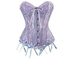 Dames Corset Sexy Brocade Overbust Mouwloos Lacing Shapewear Outfit