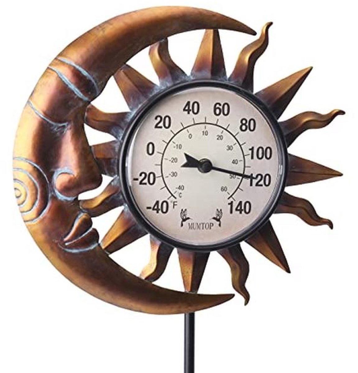 Decoratieve Buitenthermometer van Metaal - Perfect voor Tuin en Terras
