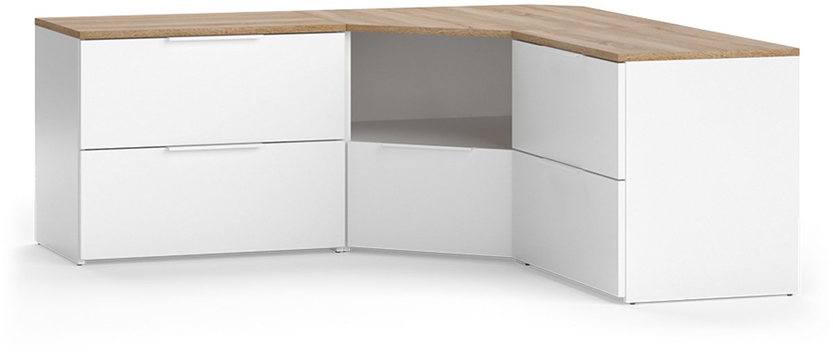 Vicco Wido Woonwand – 3 delen Wit/Sonoma