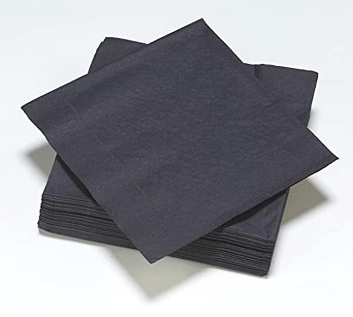 50 Zwarte Servetten van Papier, 2-laags, FSC® - 33 x 33 cm