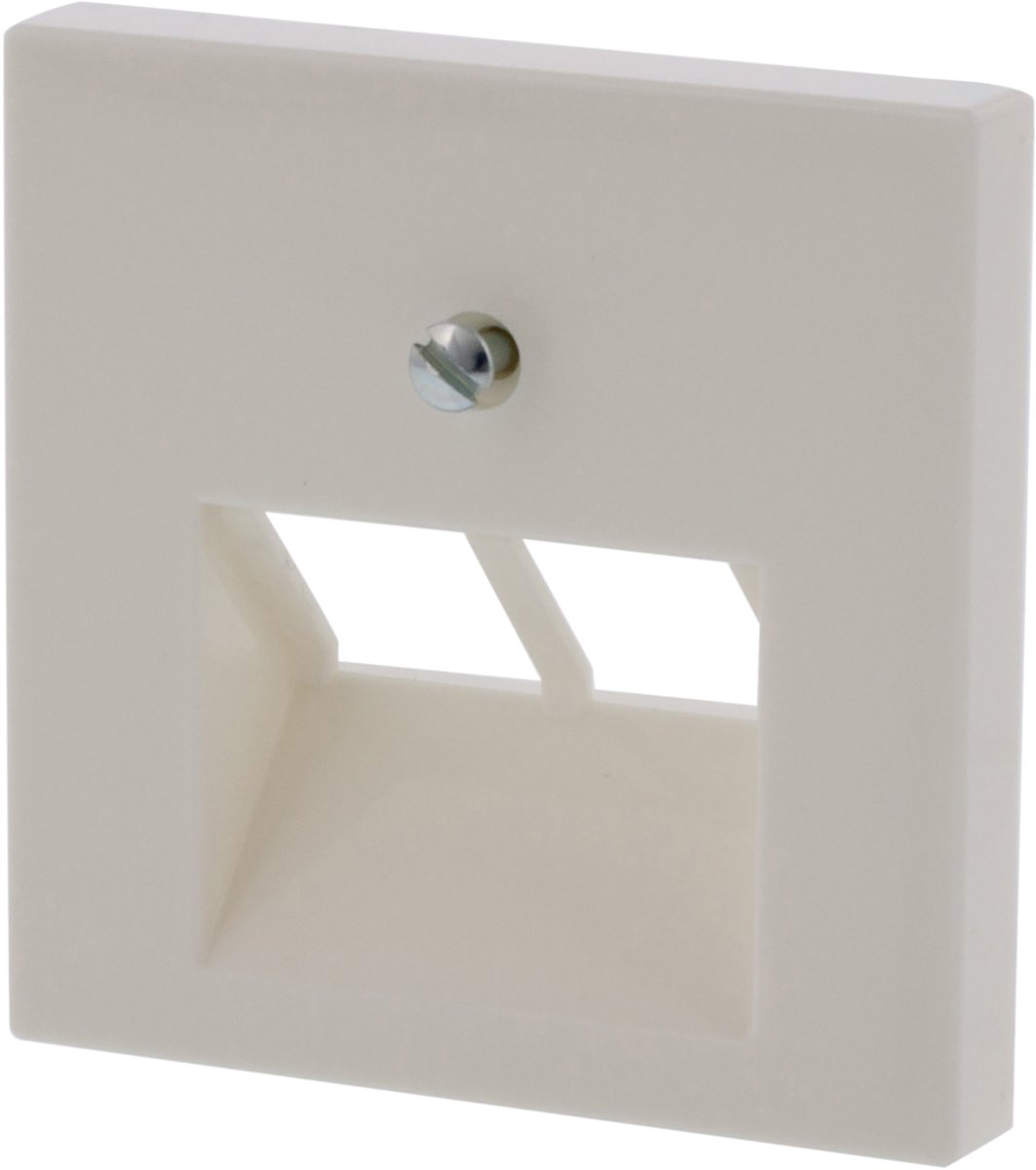 Jung AS500 centraalplaat - telefoon/data - inbouw - 2 x 8-polig - polarwit