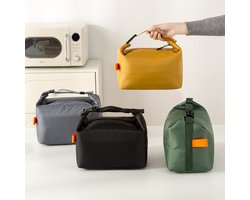 Geïsoleerde lunchtas voor één persoon, lunchbox van aluminiumfolie, koelelement, draagbare tas voor het bewaren van eten voor het avondeten/picknicken (groen)