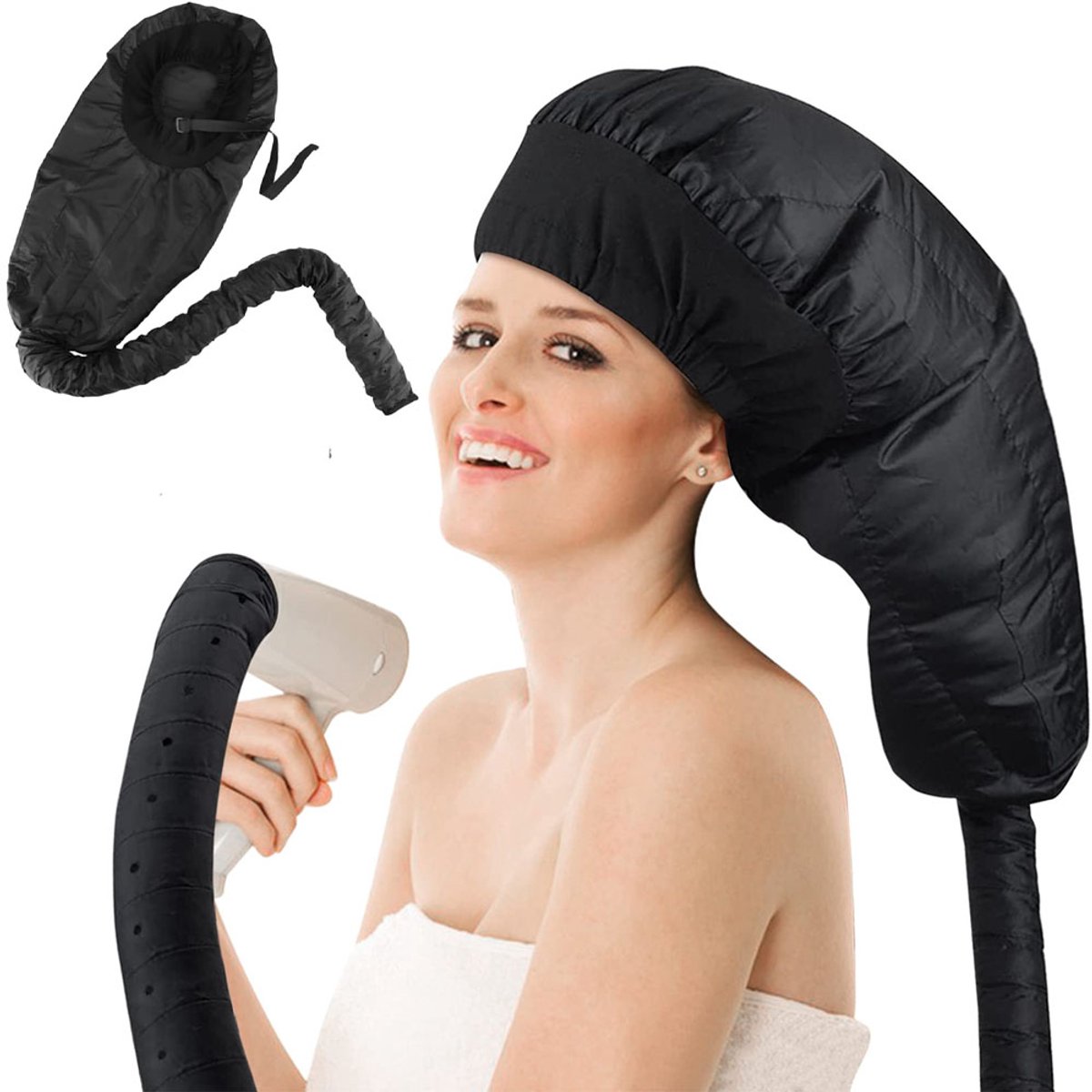 Droogkap - Fohn Kap - Haardroogkap - Drogerkap - Droogkappen - Stoomkap - Haar Droogkap - Haardroog Kap - Verstelbare Droogkap - Droogkap Opblaasbaar - Haardroger Krullen - Haardroger Voor Krullen - Haardroogkap Voor Thuis - One Size Haardroogkap