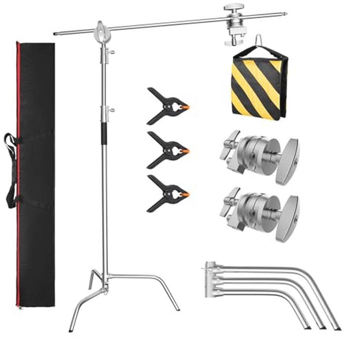 Heavy Duty C-standaard Fotografie Statief met Verstelbare Hoogte voor Studio Licht