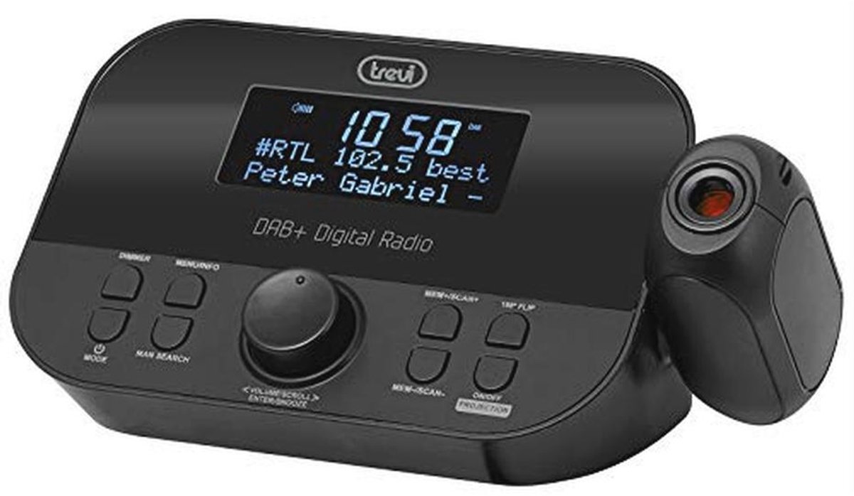 DAB Wekker Radio met Tijdprojectie en LED Display