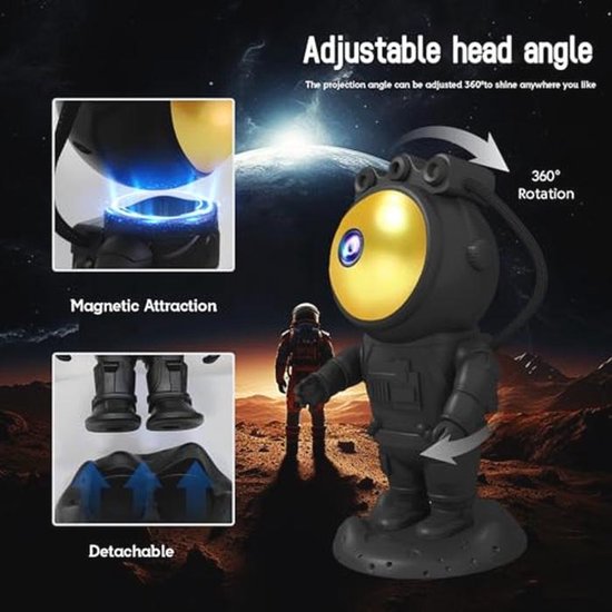 LED Astronaut Sterrenprojector - Nachtlampje voor een Magische Slaapkamer — afbeelding 3