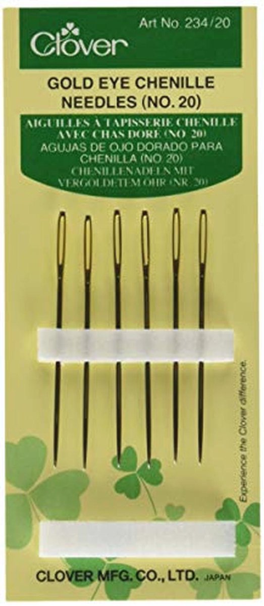 Chenille Naalden met Verguld Oog - Set van 6
