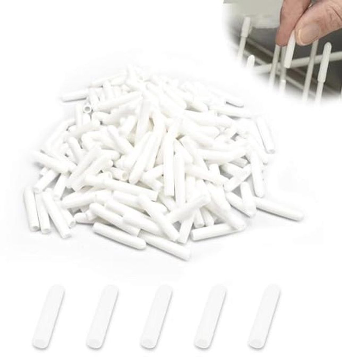 200 stuks vaatwassermand accessoires - krasbestendige roestbescherming voor vaatwasser
