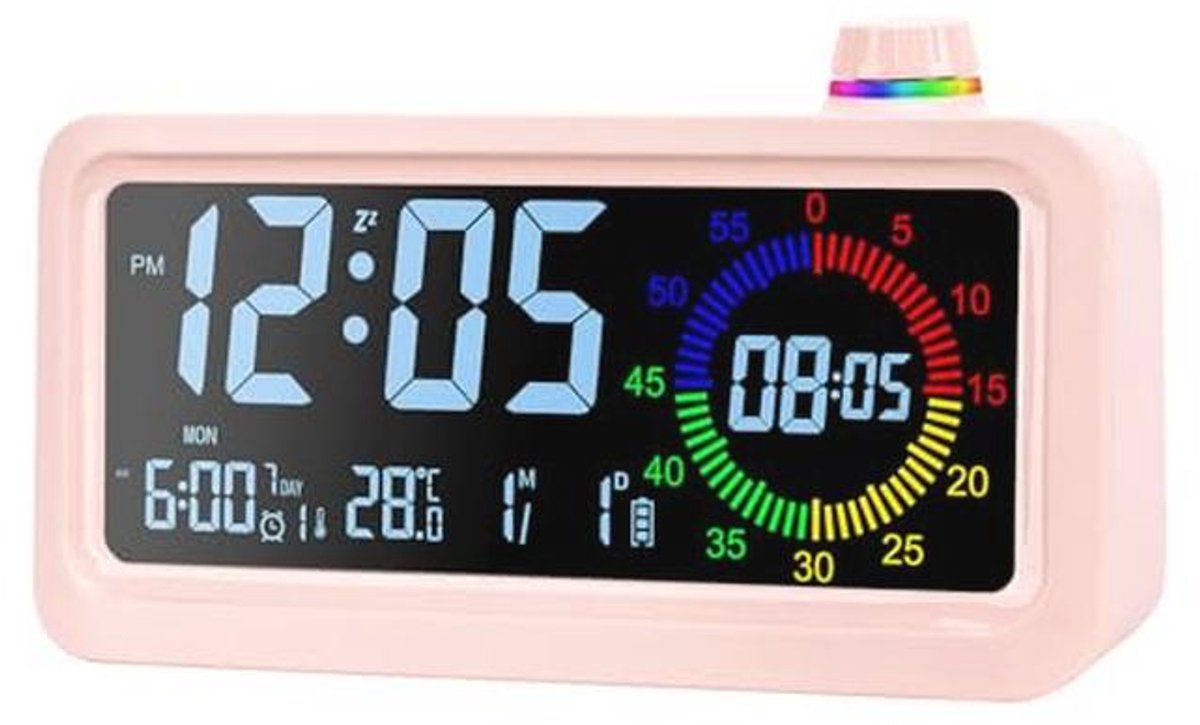 Digitale wekker met LED-scherm, timer, 3 wekkers en sluimerfunctie