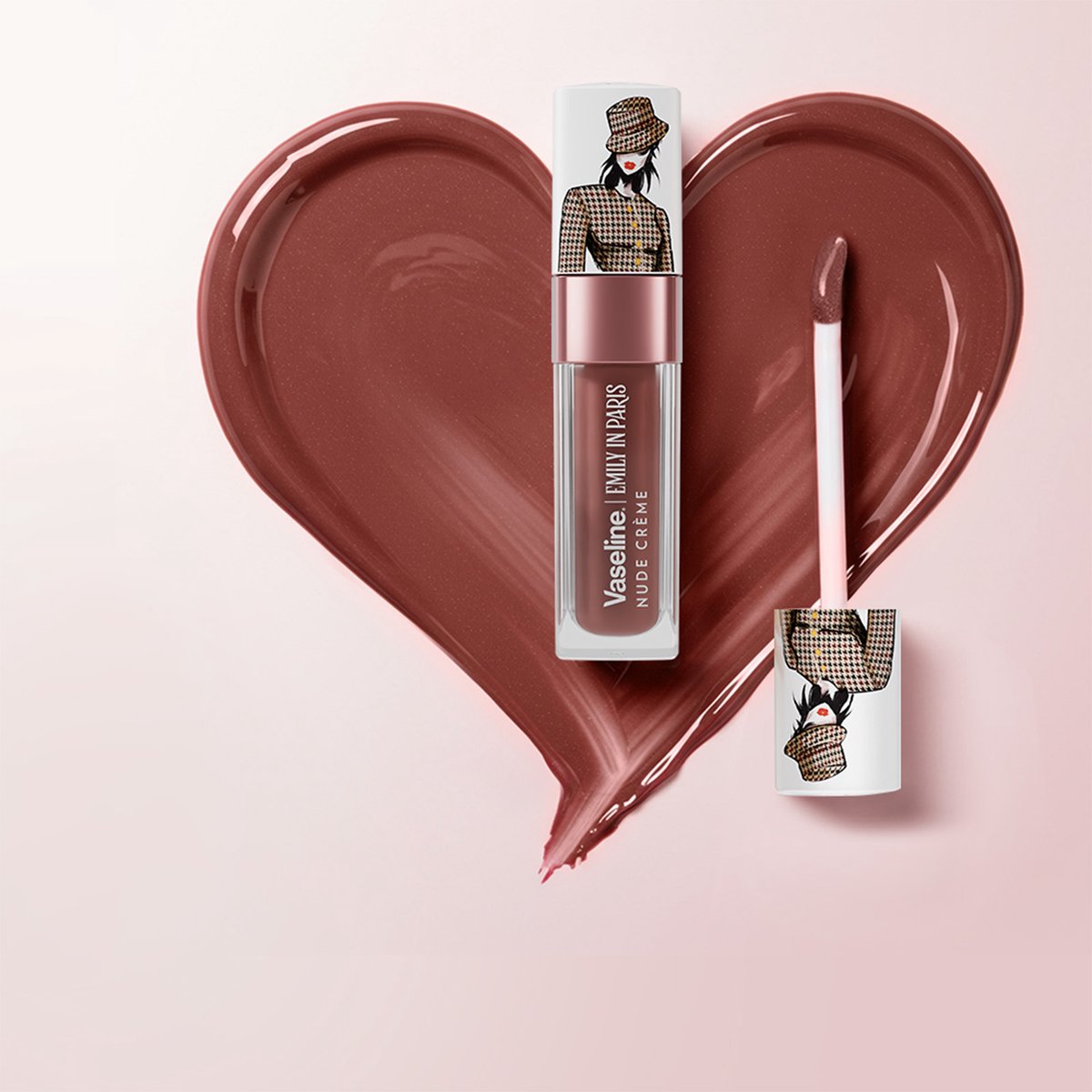 Vaseline x Emily in Paris Lip Oil Nude Crème, getinte lipgloss voor vollere lippen (1x4g) — cadeau in Verzorging - foto 4