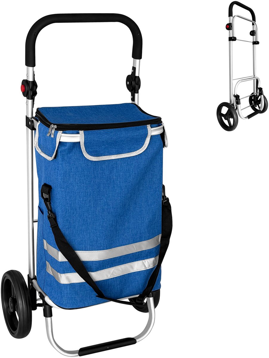 Boodschappentrolley - blauw - 45 l - met wielen
