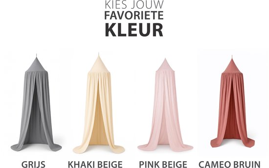 Liefjes & Co Klamboe Khaki Beige - 270 cm - Baby Hemeltje — afbeelding 4
